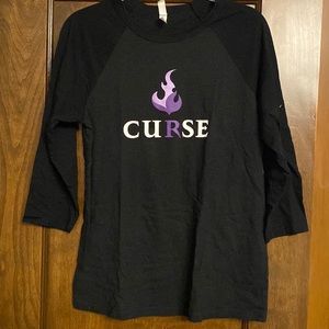 Curse x TWITCH purple flame baseball tee - unisex M